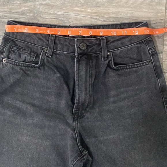 Black wide flare petite jeans - Picture 10 of 14